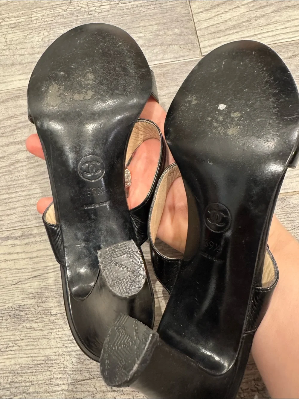 CHANEL black patent